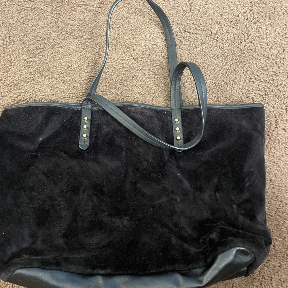 Black velvet juicy couture purse with jeweled logo used but in great condition